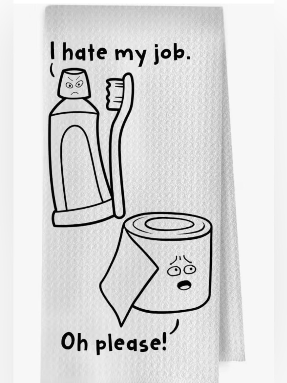 Humorous White Bath Towel